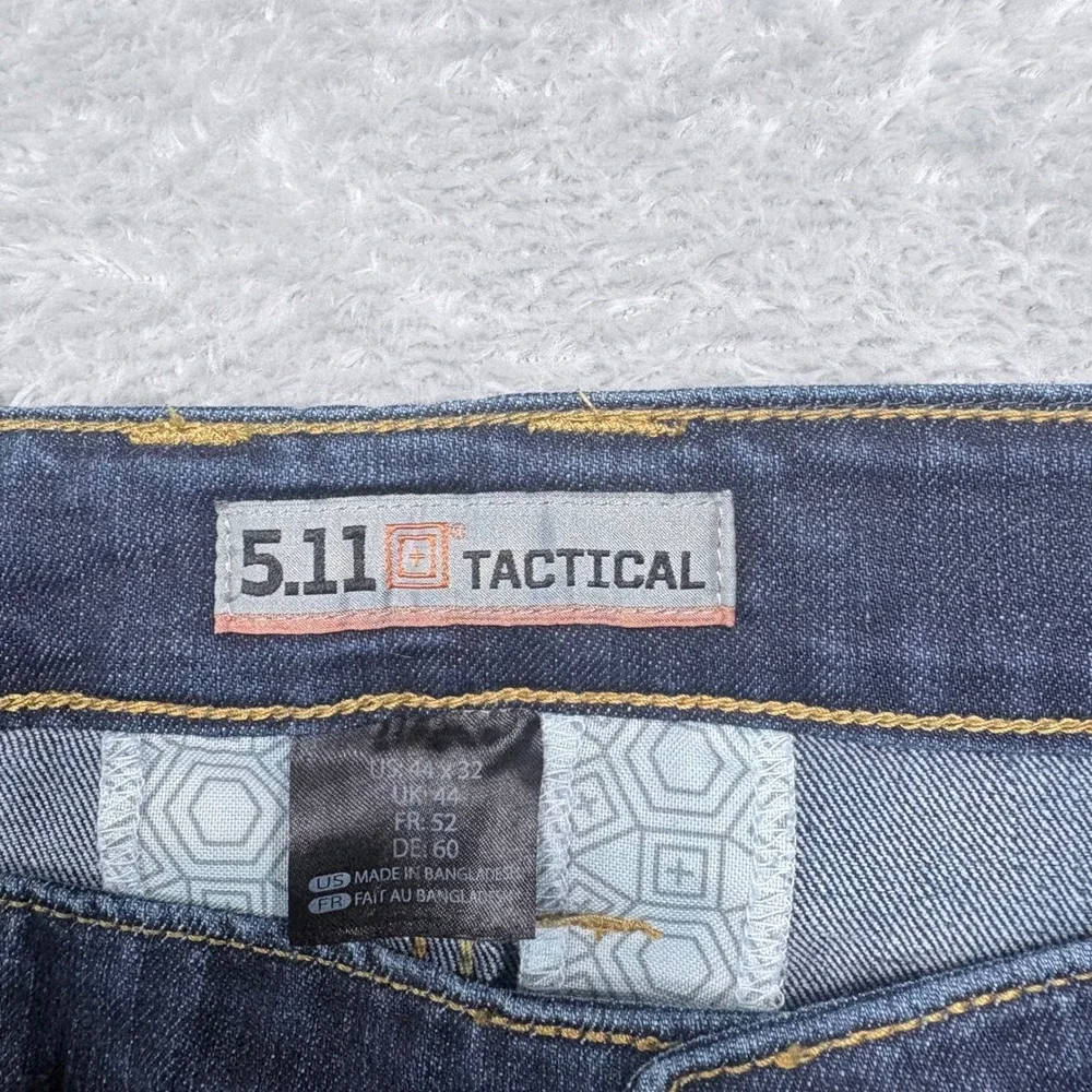 5.11 Tactical Defender-Flex Jeans Mens 44x32 Dark Blue Straight Leg Denim Pants